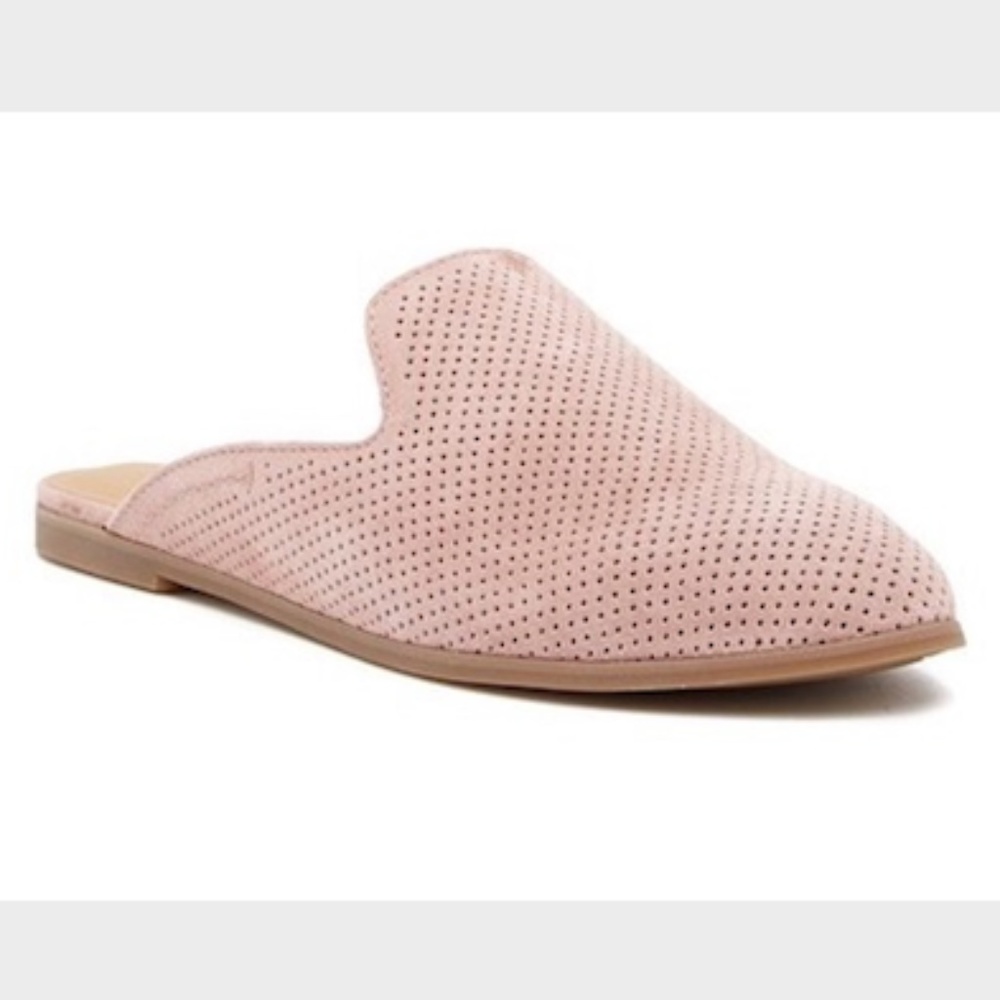 LUCKY BRAND Clansy Perforated Mules Lt Pink Size 6